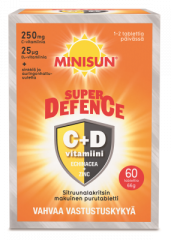 Minisun Super Defence Sitruuna-Lakritsi 60 PURUTABL